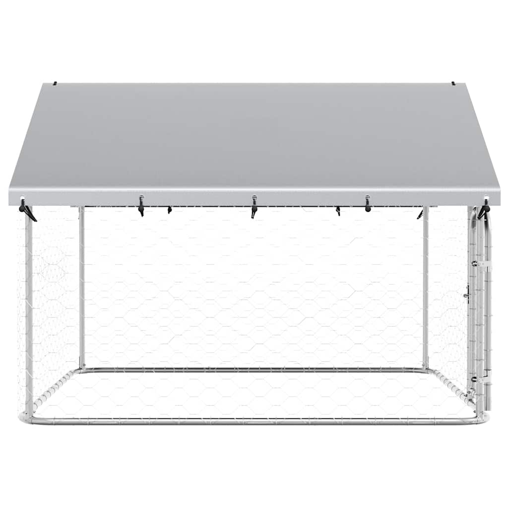 Outdoor-Hundezwinger mit Dach 400x200x150 cm