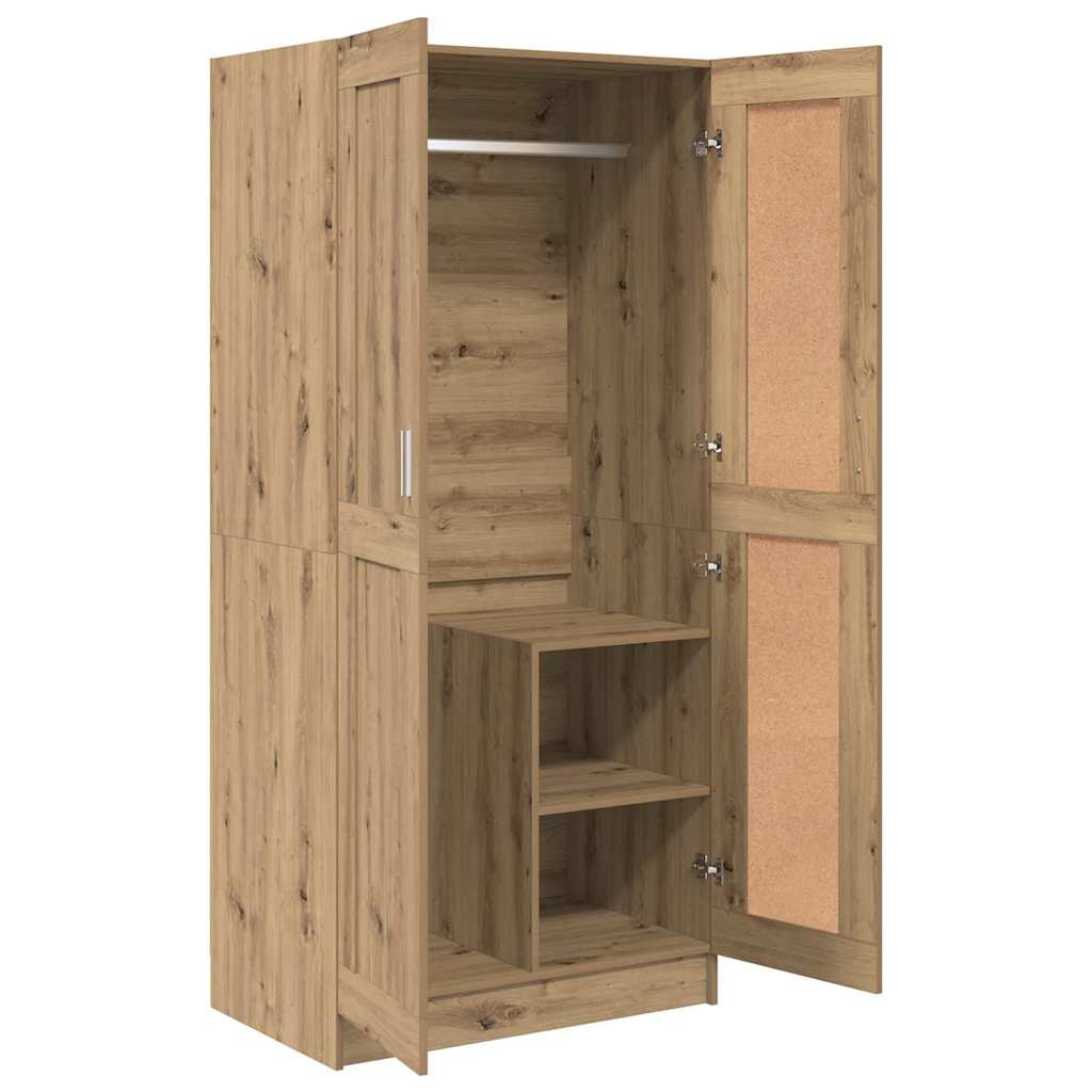 Kleiderschrank Weiß 82,5x51,5x180 cm Holzwerkstoff
