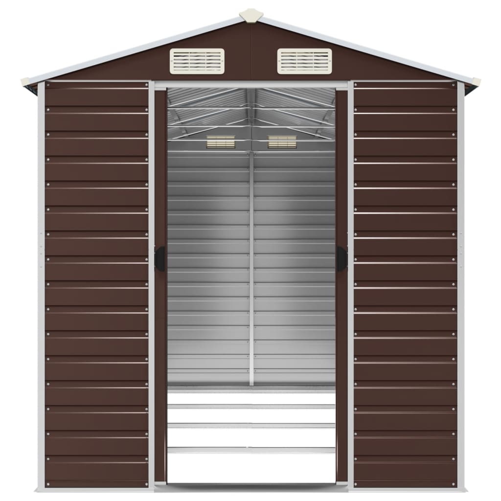 Gerätehaus Grün 191x130x198 cm Verzinkter Stahl