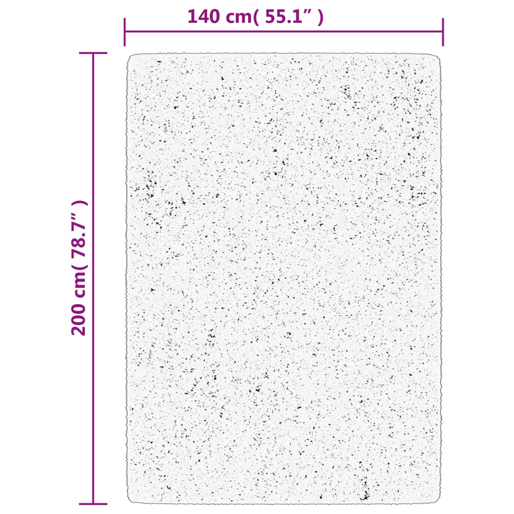 Teppich ISTAN Hochflor Glänzend Anthrazit 100x200 cm