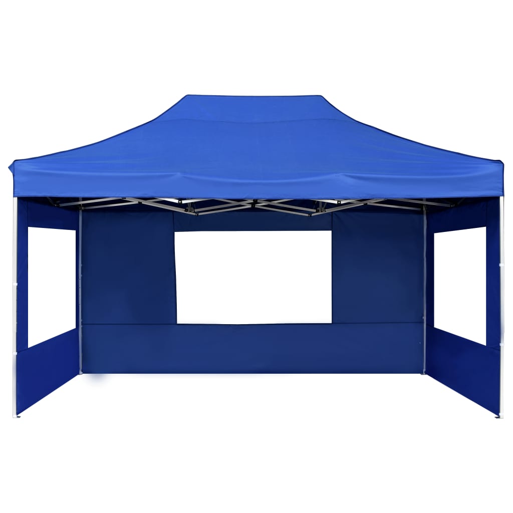 Profi-Partyzelt Faltbar mit Wänden Aluminium 3×3m Weiß