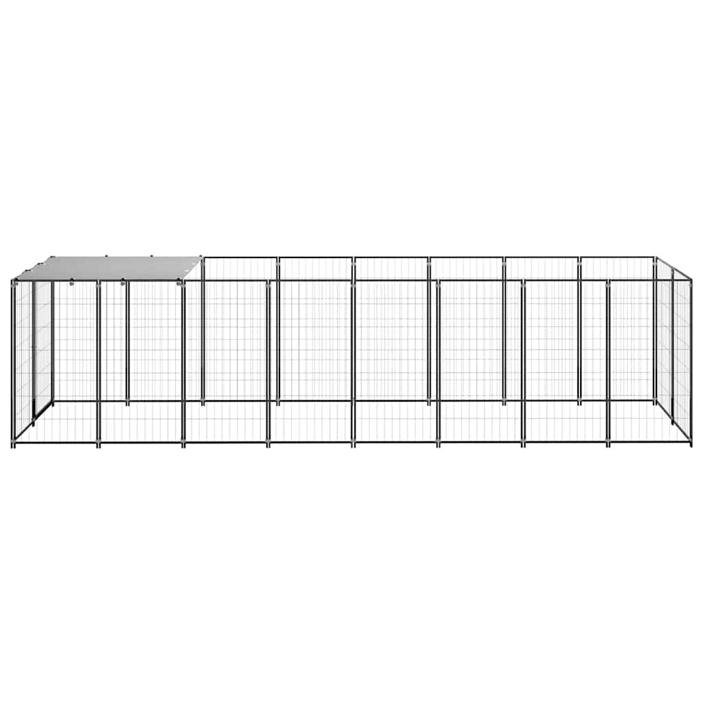 Hundezwinger 110x110x110 cm Stahl Schwarz