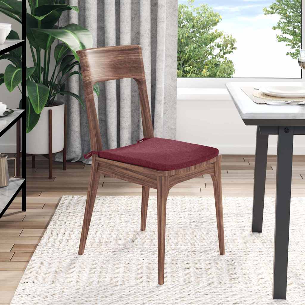 Sitzkissen 4 pcs Hellgrau 40 x 40 x 3 cm Stoff
