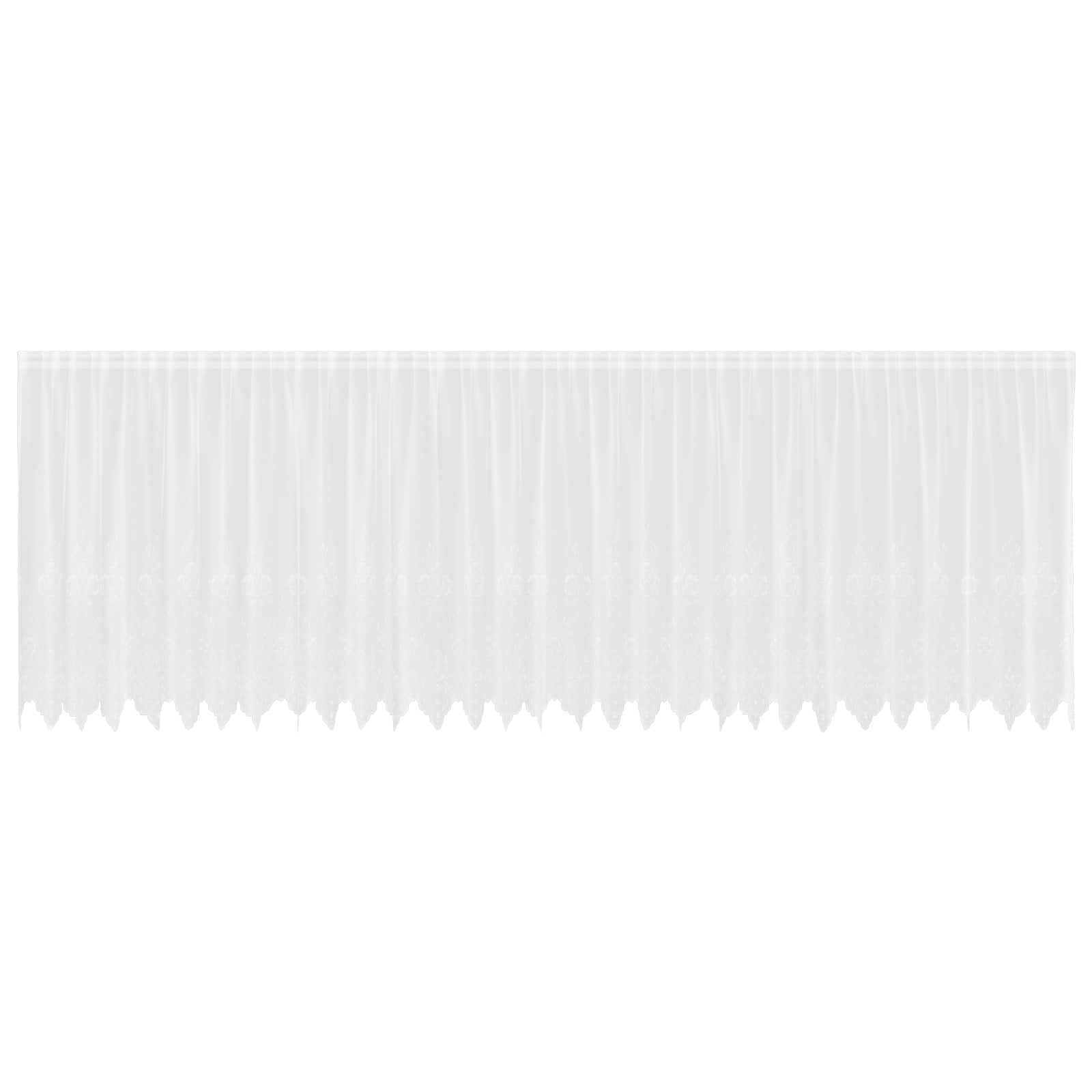 Spitzenvorhang mit Vorhängen Floral Weiß 80 x 150 cm Polyester