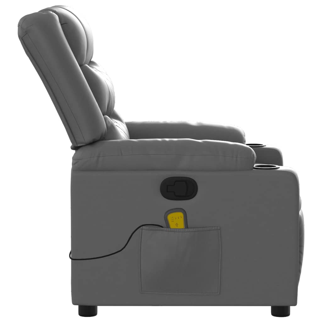 Massage-Relaxsessel, Kunstleder, Schwarz