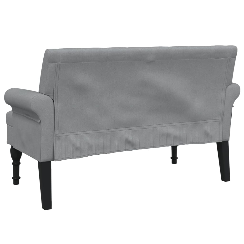 Bank mit Rückenlehne Dunkelgrau 120 x 62 x 75,5 cm Stoff