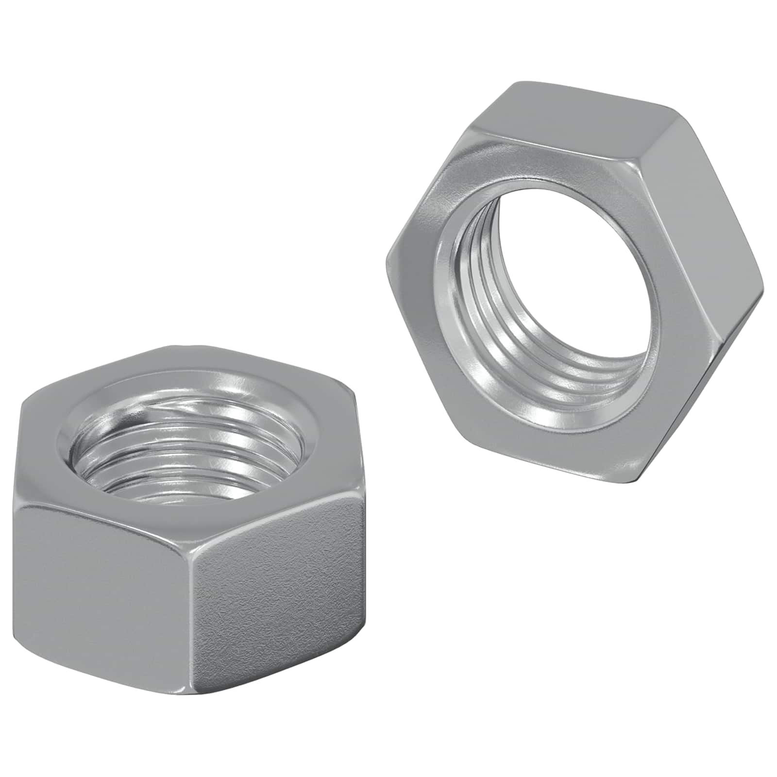 Sechskantmutter 2 pcs Silber M6 Metall