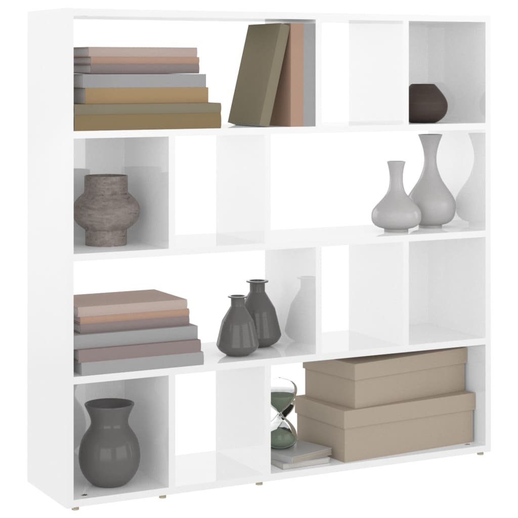 Bücherregal/Raumteiler Weiß 105x24x102 cm