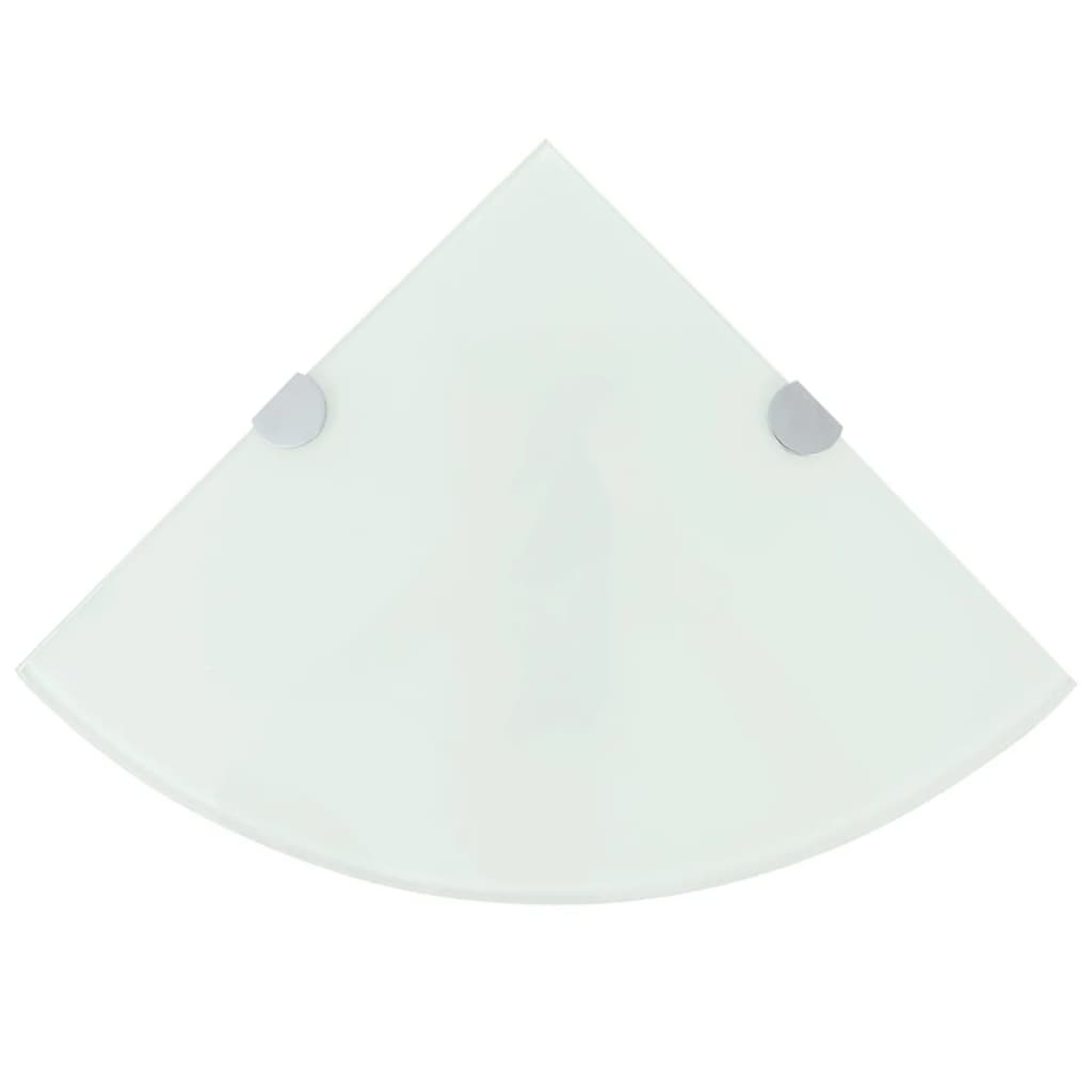 Eckablage mit Verchromten Halterungen Glas Transparent 25x25 cm