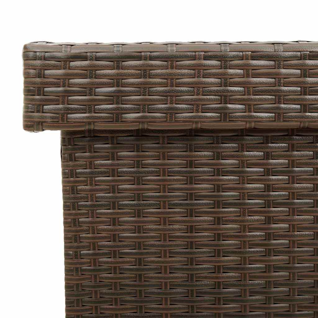 Gartentruhe mit Rollen Schwarz 110x55x73 cm Poly Rattan