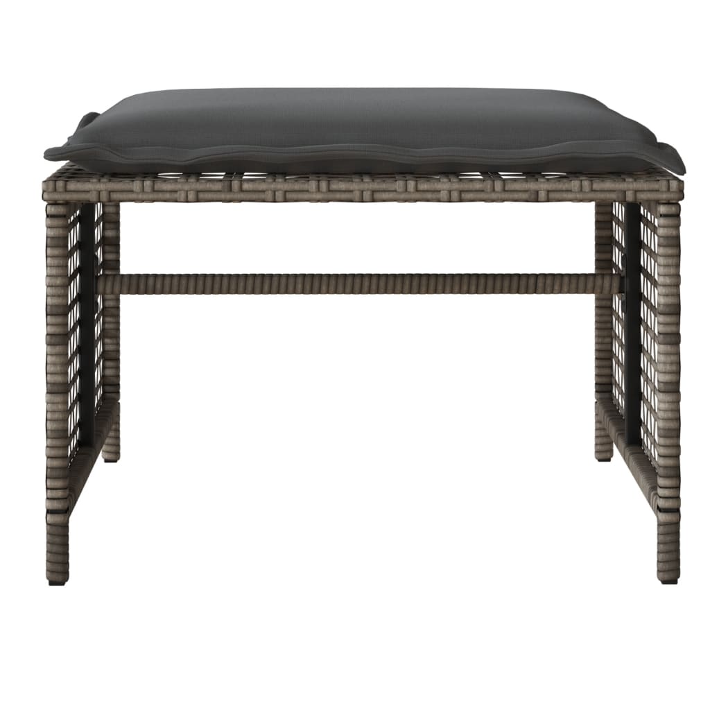 4-tlg. Garten-Sofagarnitur mit Kissen Schwarz Poly Rattan Glas