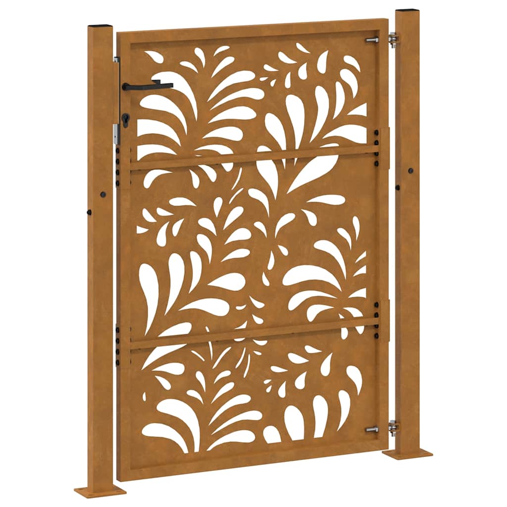Gartentor Schwarz 100x100 cm Stahl Lichtdesign