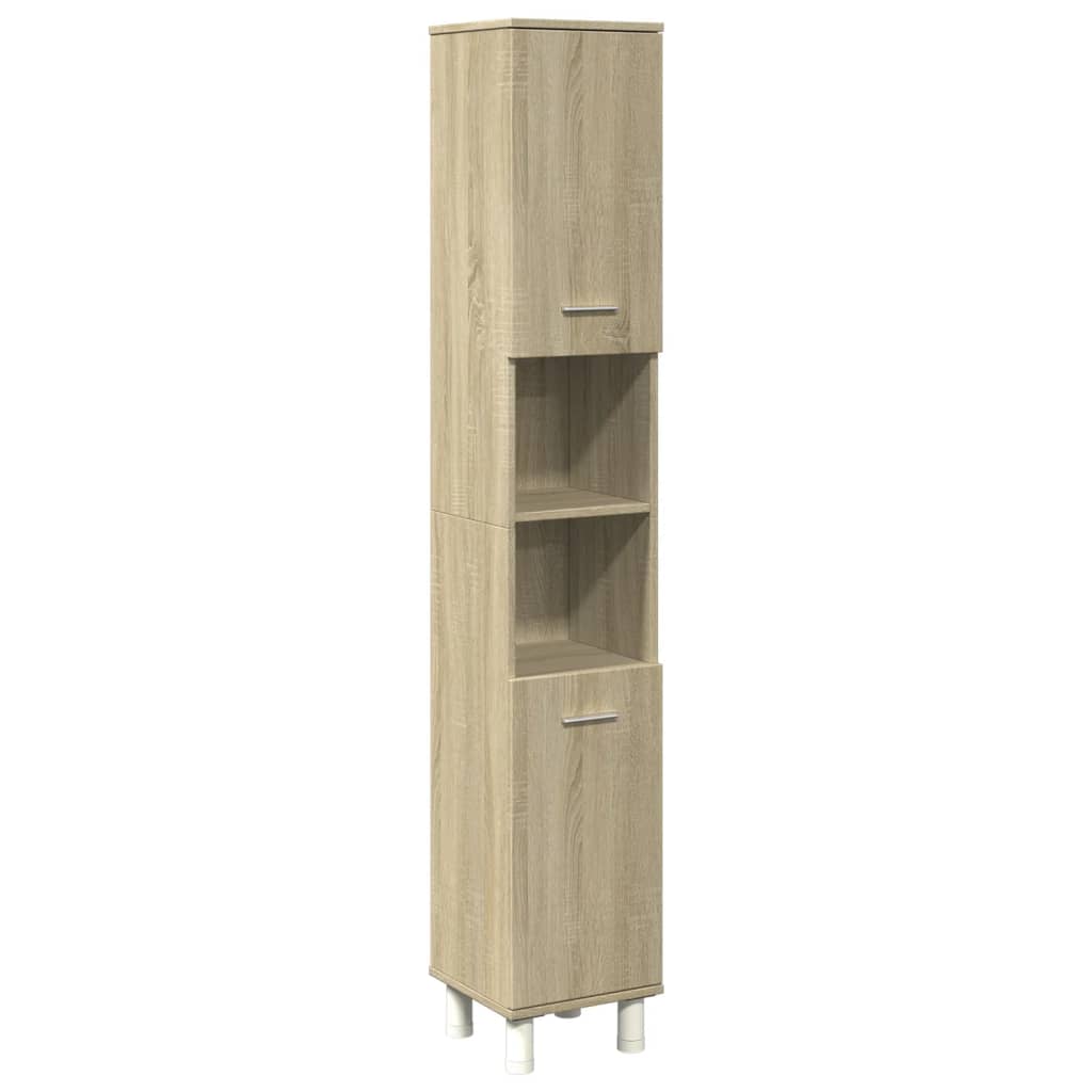 Badezimmerschrank Weiß 30x30x179 cm Holzwerkstoff