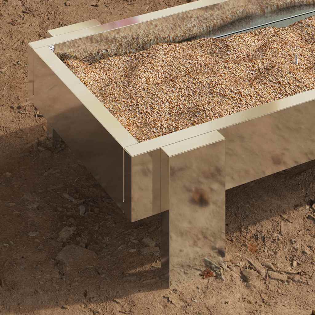 Hühnerfütterungsrinne Schwarz 80 x 28 x 13,5 cm