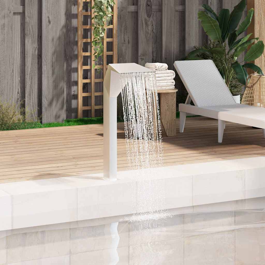 Pool-Wasserfall Edelstahl 63,5 x 29 x 51 cm Silber
