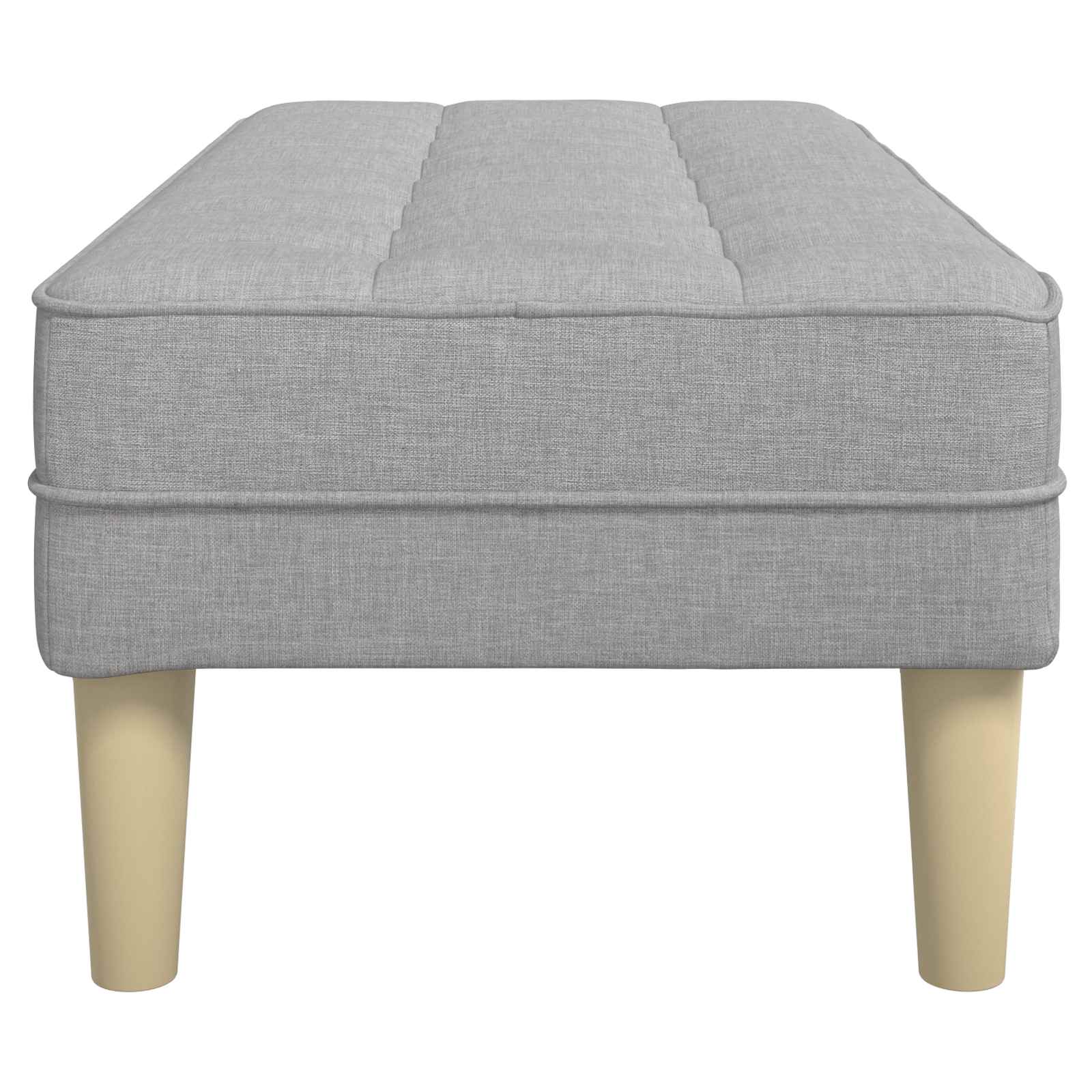Bank mit Kissen Hellgrau 113 x 57 x 39 cm Stoff