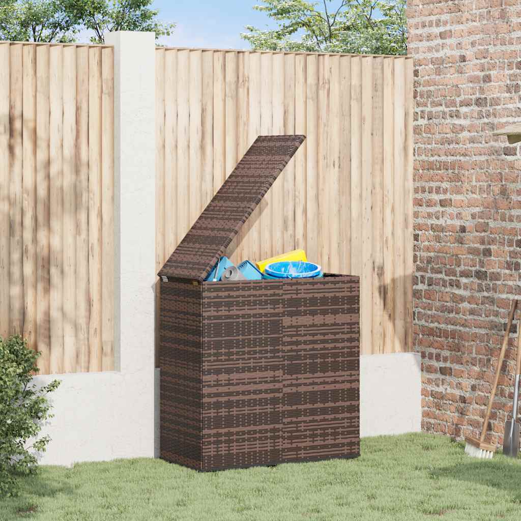 Garten-Kissenbox PE Rattan 100x49x103,5 cm Schwarz