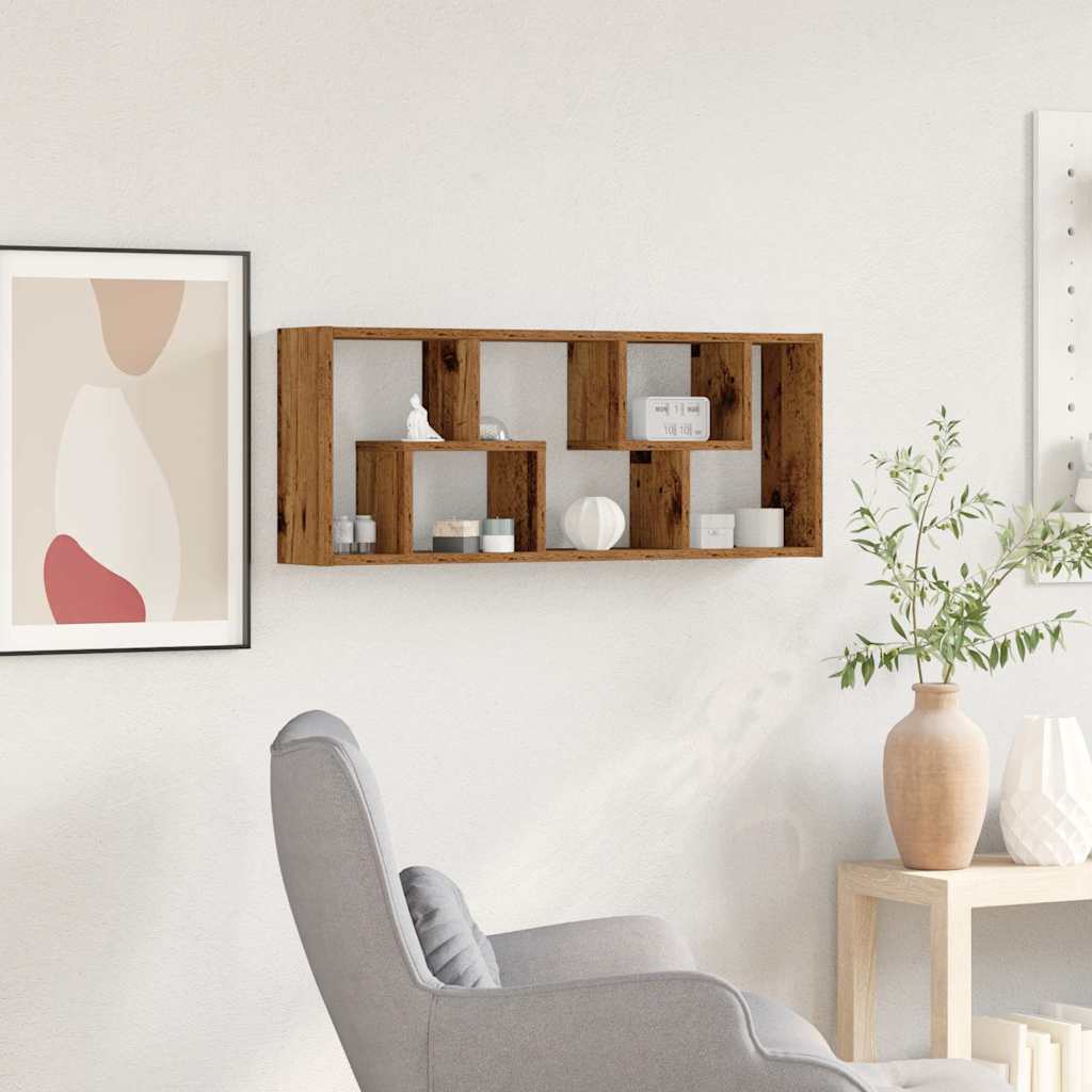 Wandregal Weiß 36x16x90 cm Holzwerkstoff