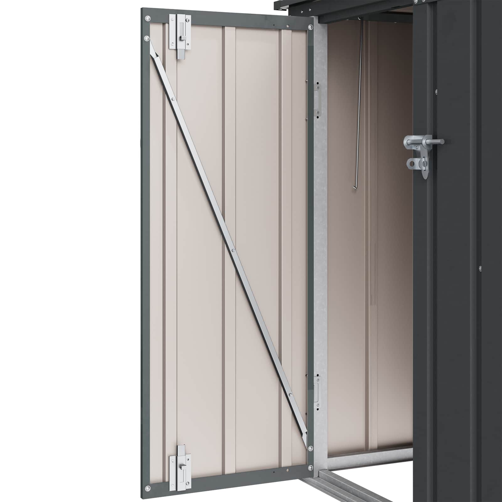 Gartenlagerbox Schwarz 101,5 x 57 x 100,5 cm Stahl
