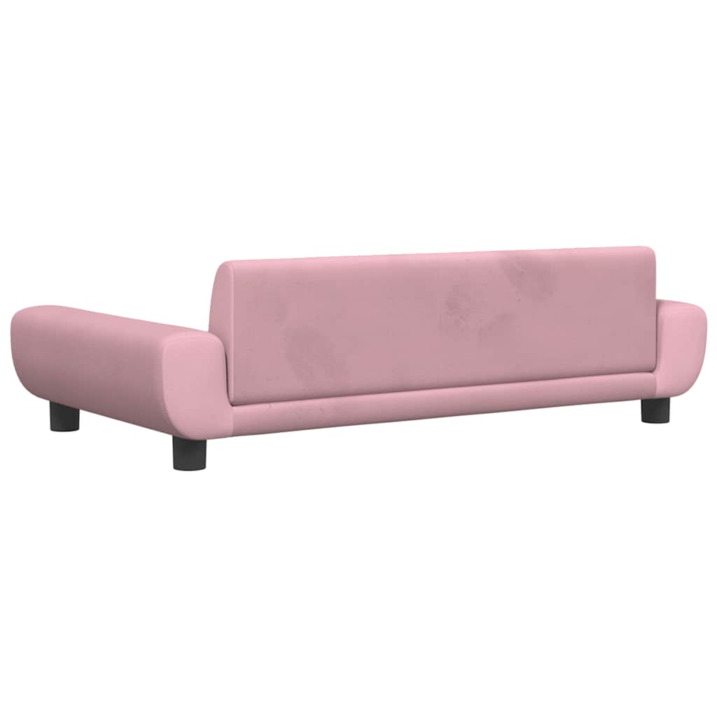 Kindersofa Blau 100x54x33 cm Samt
