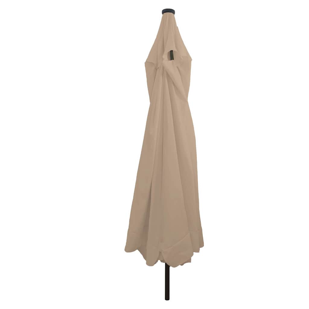 Garten-Sonnenschirm Sand und Anthrazit 395 x 395 x 245 cm