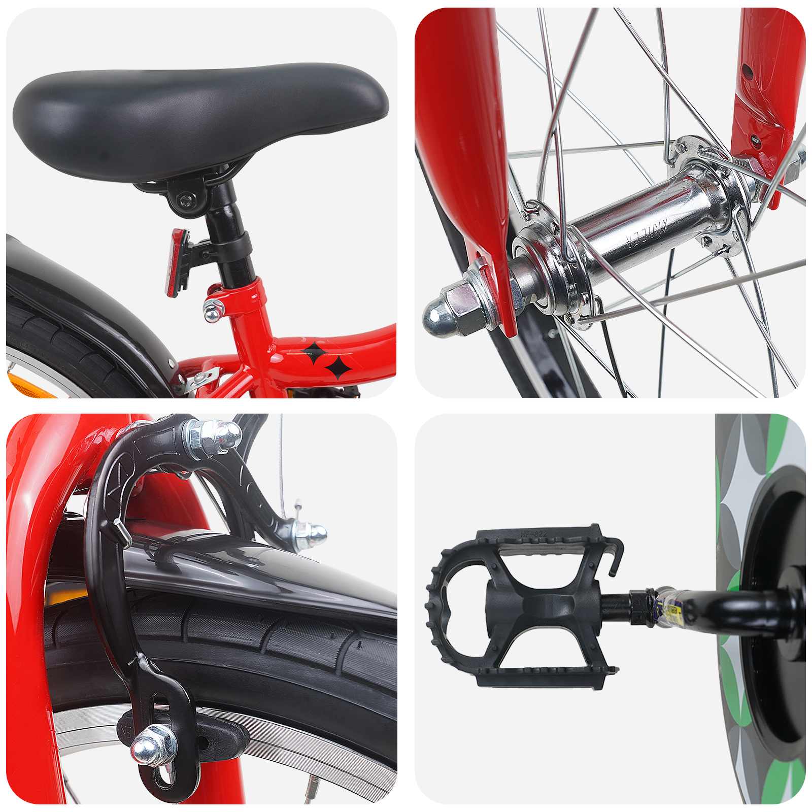 Kinderfahrrad 12 Zoll für 2-4 Jahre alt Schwarz