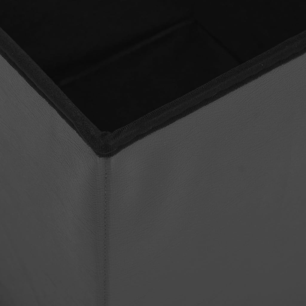 Hocker mit Stauraum Braun PVC