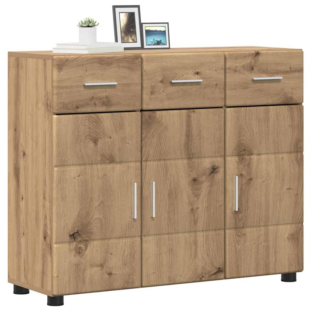 Highboard mit Regal FLORIN Weiß 60 x 35 x 182 cm Holzwerkstoff