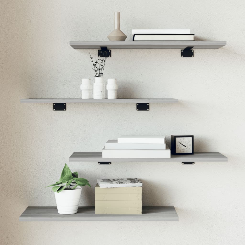 Bücherregal-Bretter 4 Stk. Weiß 40x10x1,5 cm Holzwerkstoff