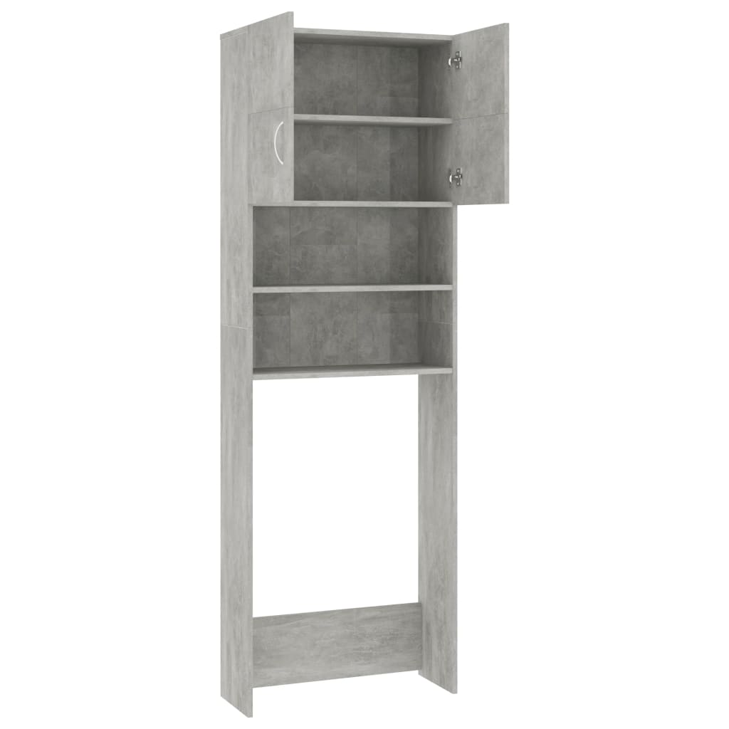 Waschmaschinenschrank Weiß 64x25,5x190 cm Holzwerkstoff