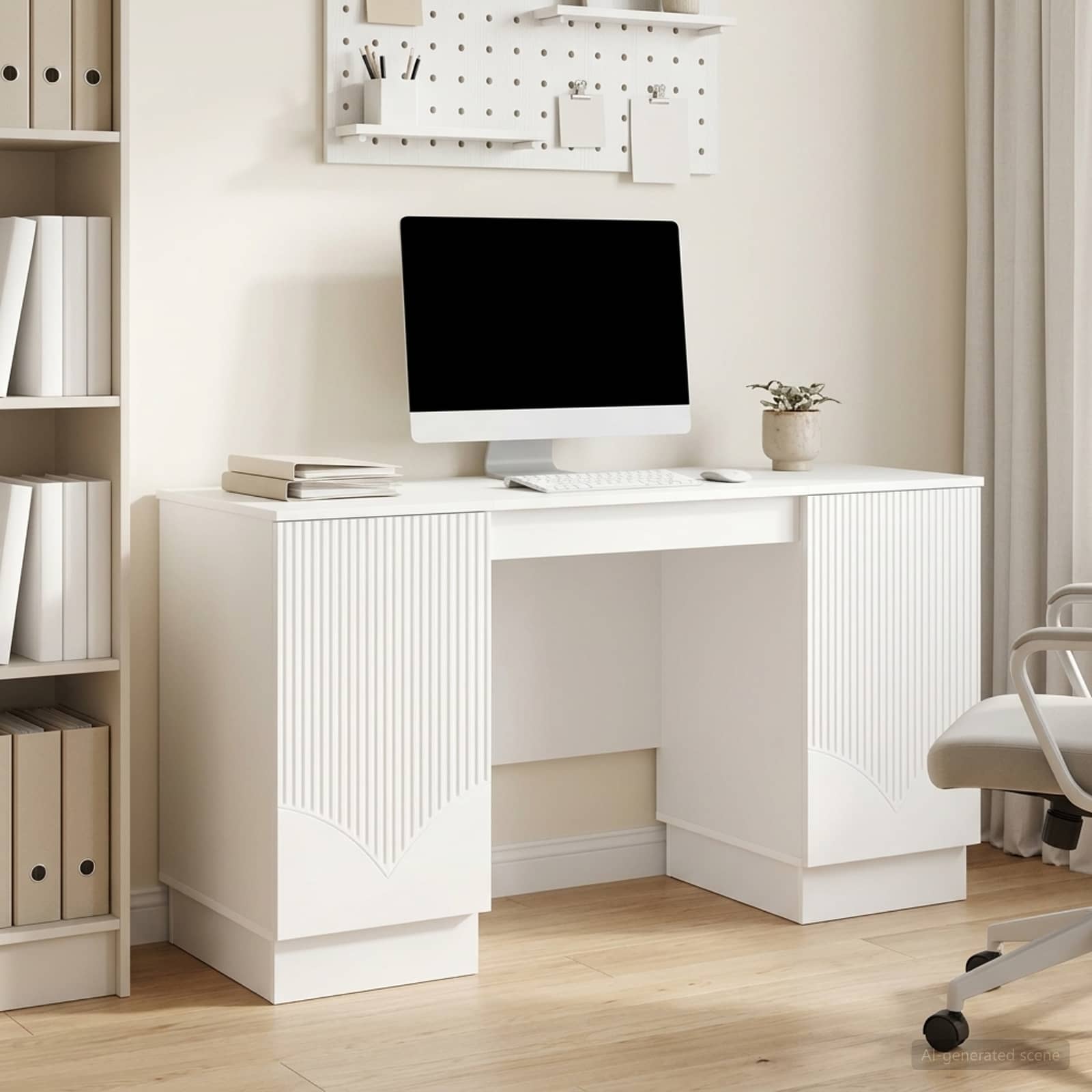 Schreibtisch mit Regal Schwarz 142,5 x 50 x 75 cm Holzwerkstoff