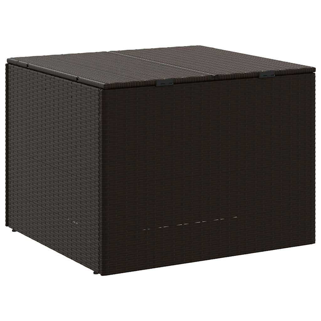 Gartentruhe Schwarz 283L Poly Rattan