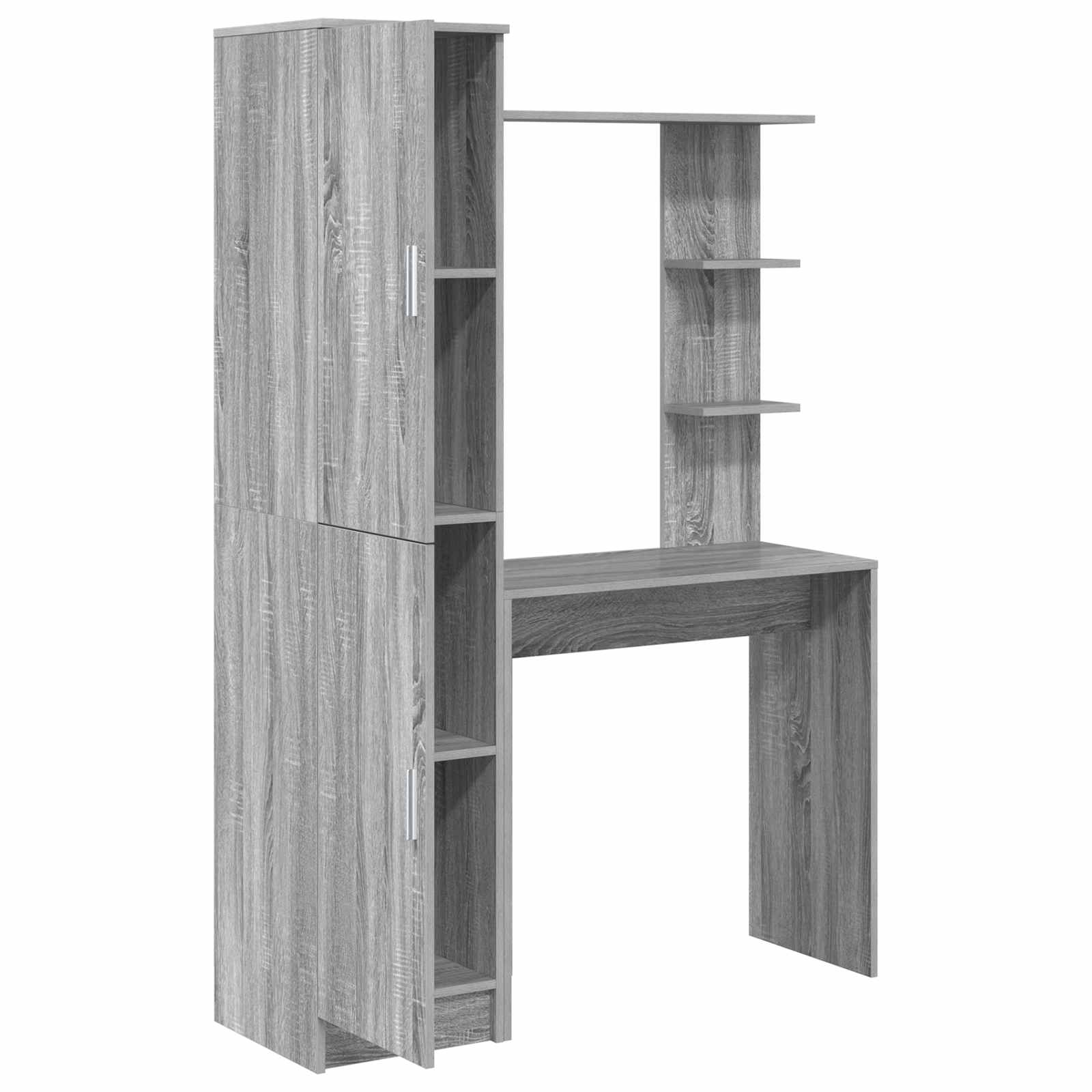 Schreibtisch 2 pcs Schwarz Eichen-Optik