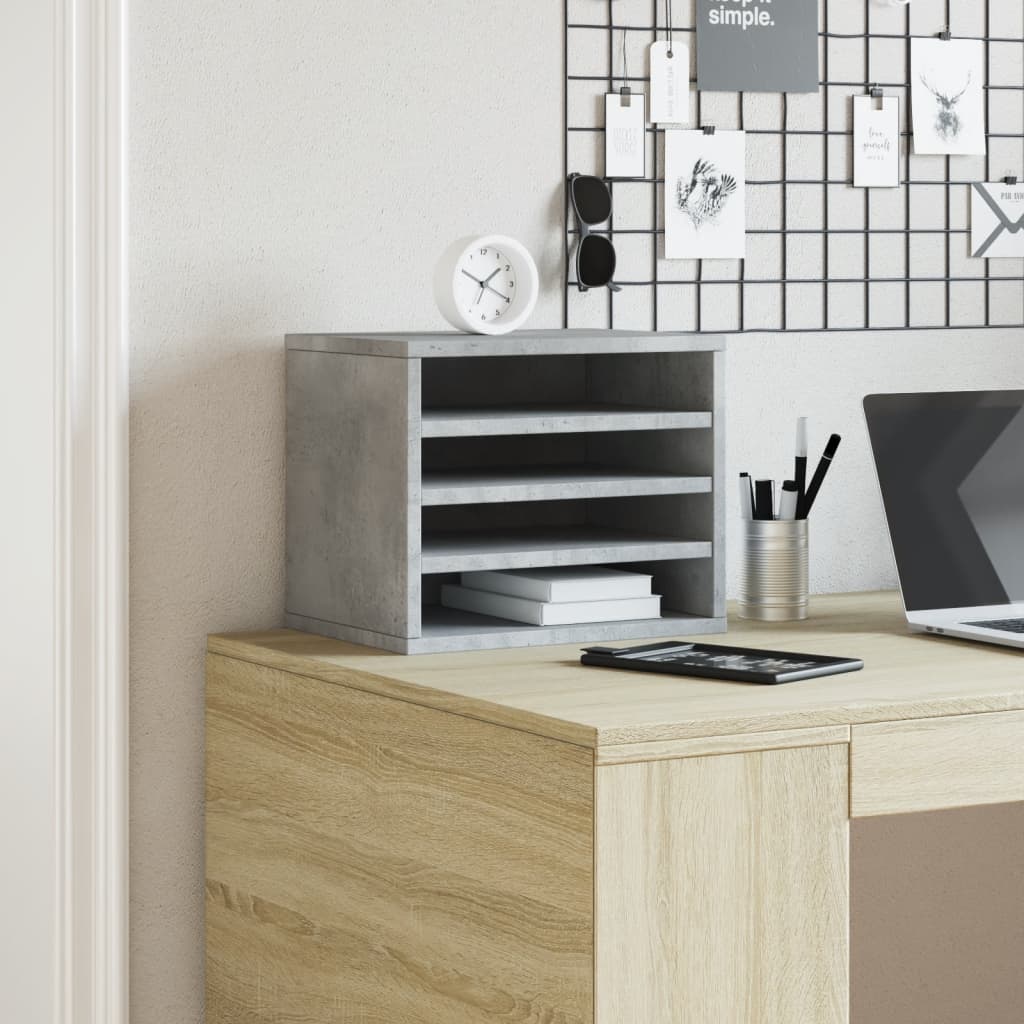 Schreibtisch-Organizer Weiß 36x26x29,5 cm Holzwerkstoff