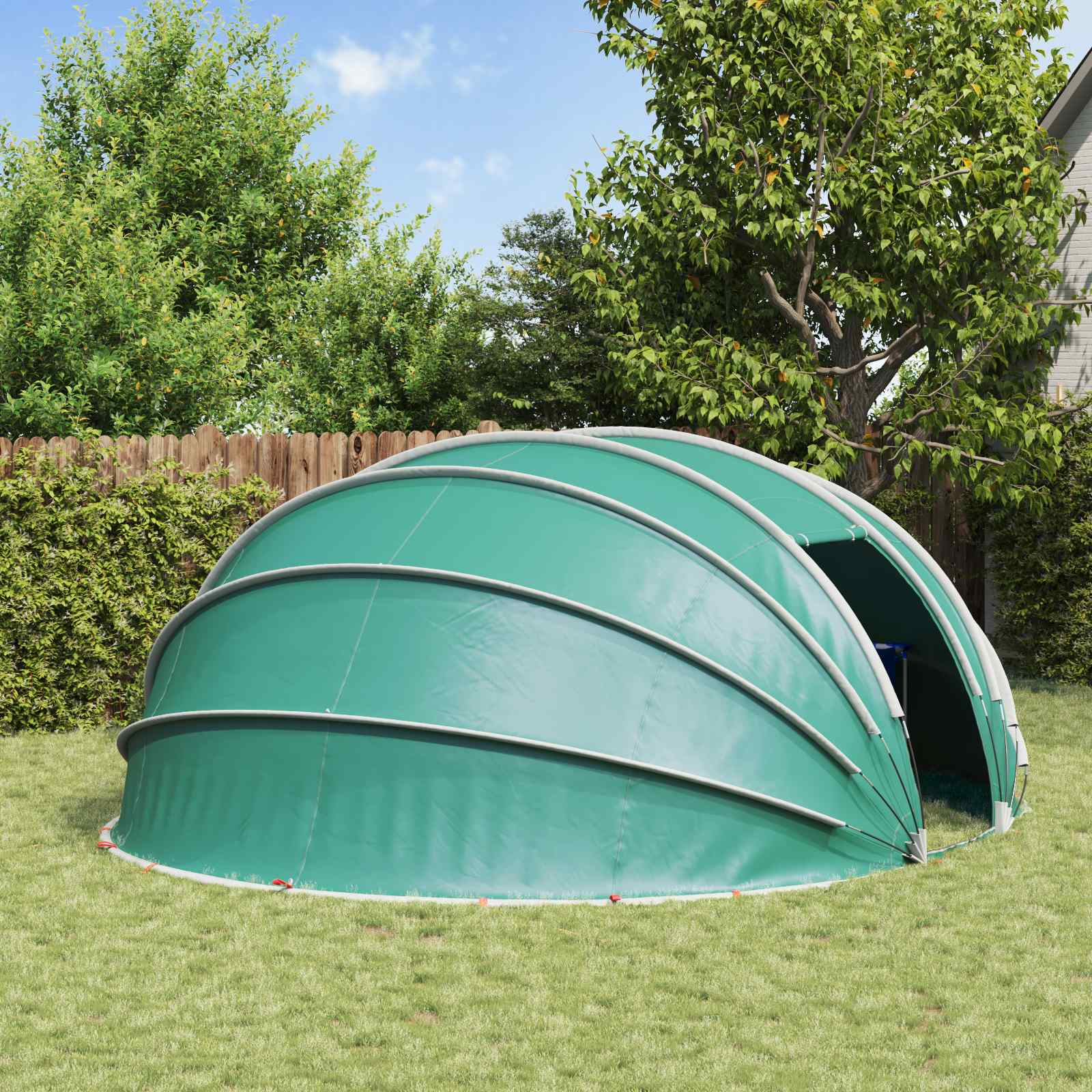 Poolzelt Kuppel 538 x 440 x 204 cm Azure Blau