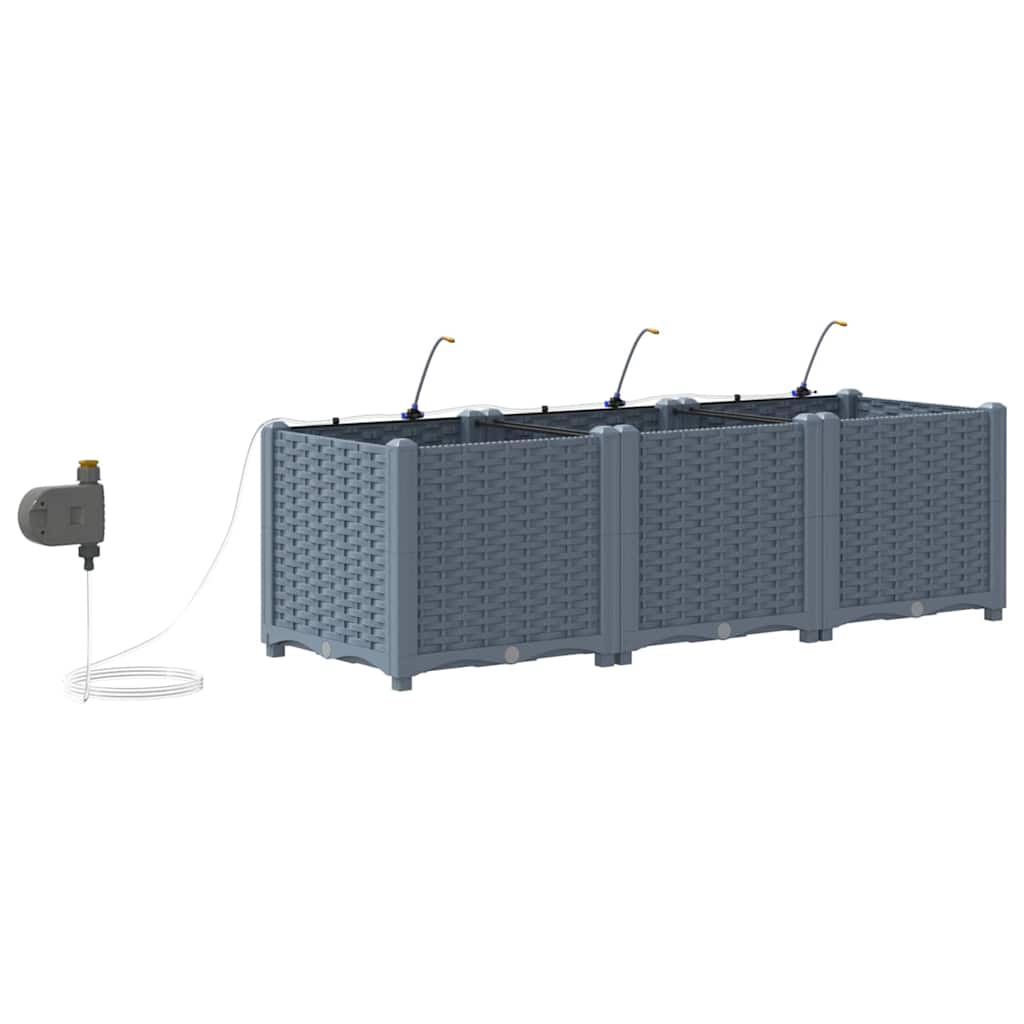 Garten-Pflanzgefäß 4 Stk. Braun 160 x 40 x 22 cm PP
