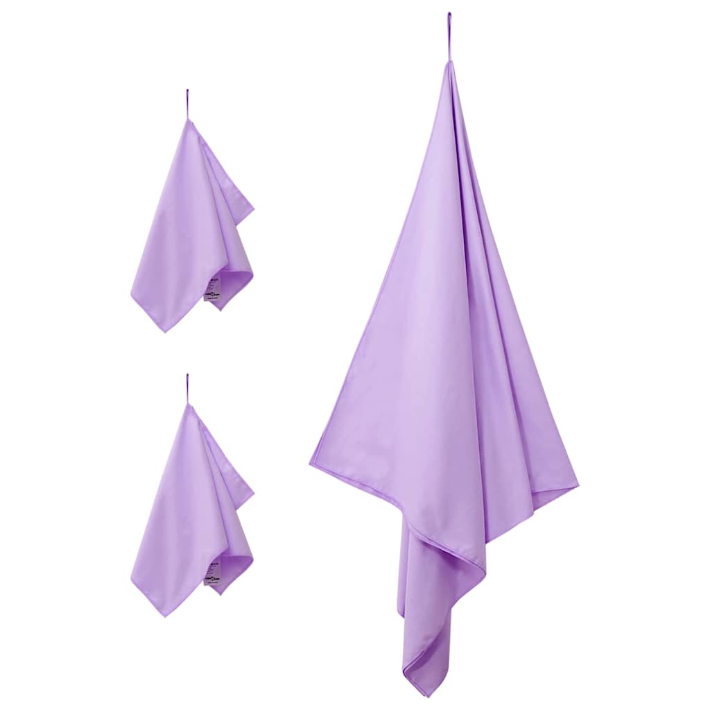 Sporthandtuch Set 3 pcs Schwarz Polyester und Polyamid
