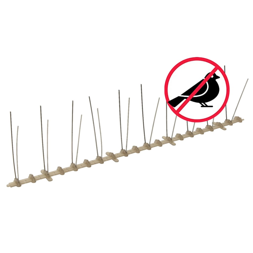 20-tlg. Vogelabwehr-Spikes-Set 10 m Kunststoff 2-reihig