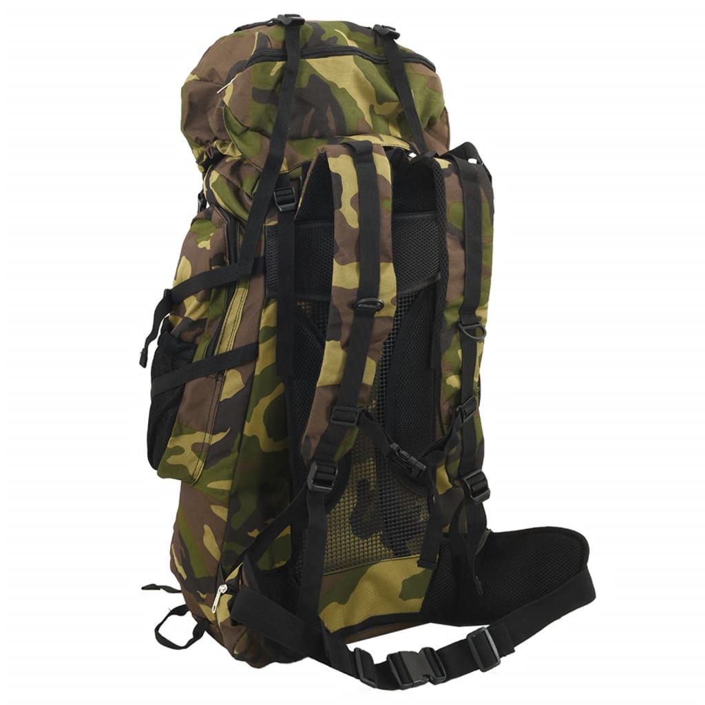 Wanderrucksack Schwarz 60 L Oxford-Gewebe