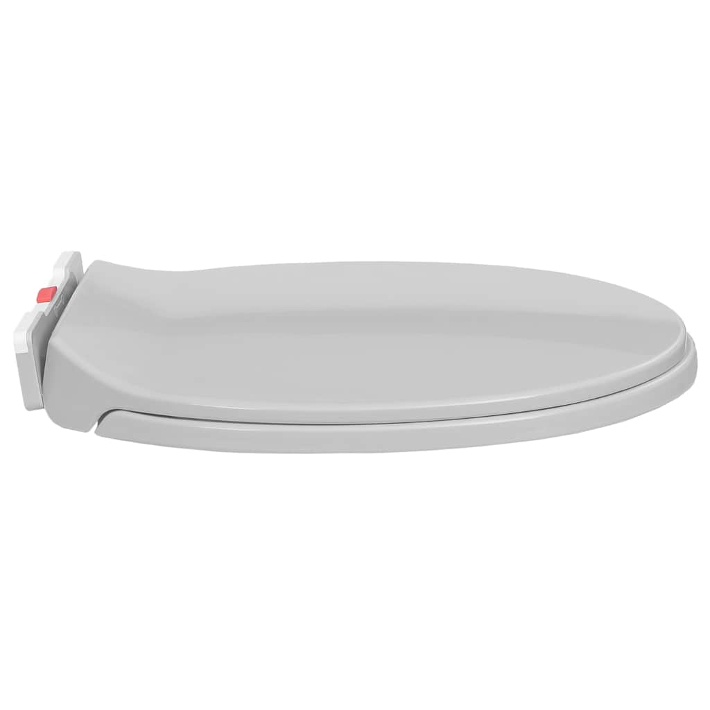 Toilettensitz mit Absenkautomatik Hellgrau Oval