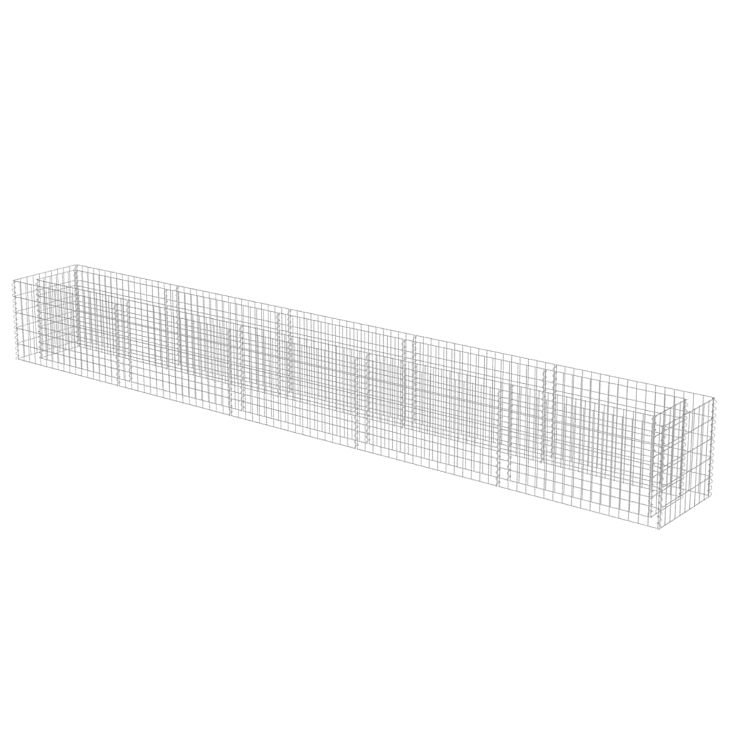 Gabionen-Hochbeet Verzinkter Stahl 450×90×100 cm