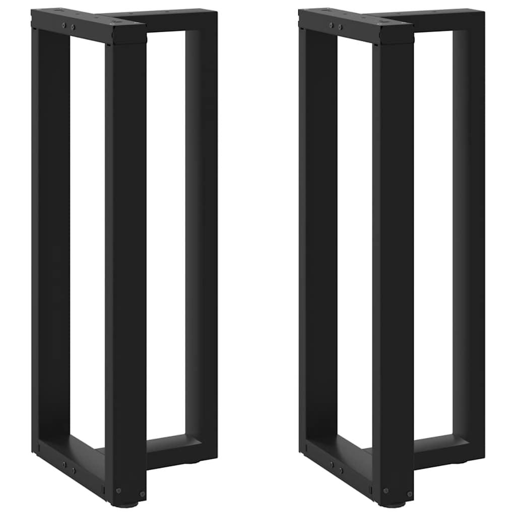 Couchtischbeine T-Form 2 Stk. Schwarz 30x25x(30-31) cm Stahl