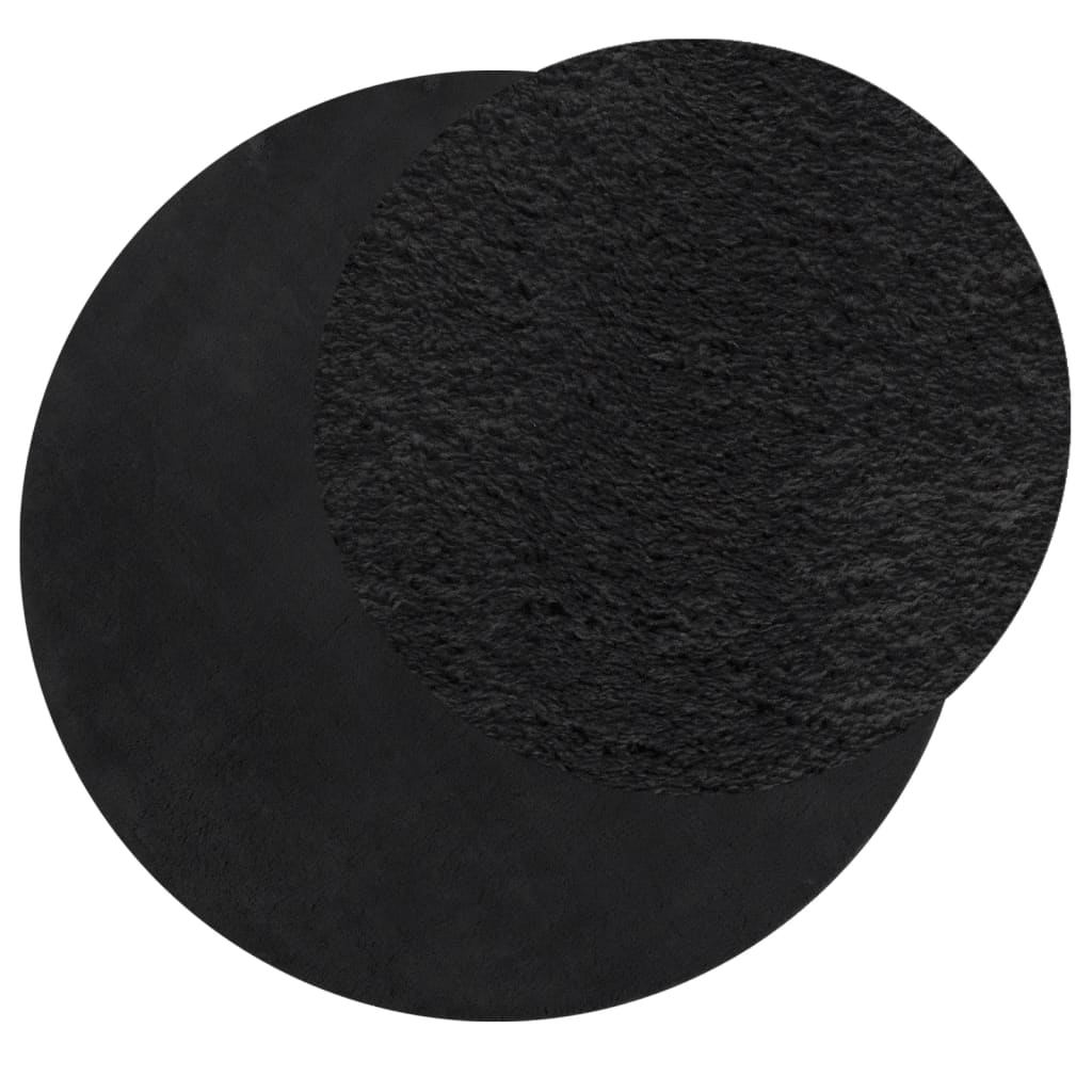 Teppich HUARTE Kurzflor Weich und Waschbar Anthrazit 60x110 cm