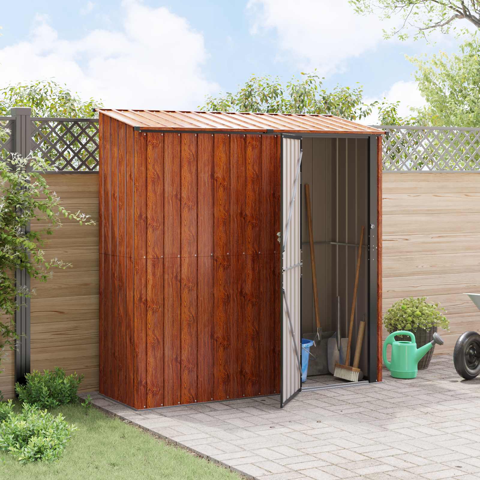 Gartenhütten Anthrazit 103 x 74 x 200 cm Metall