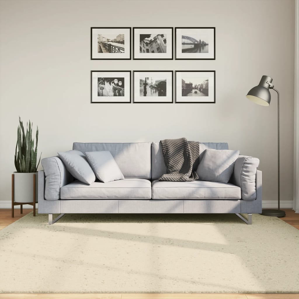 Teppich HUARTE Kurzflor Weich und Waschbar Anthrazit 60x110 cm