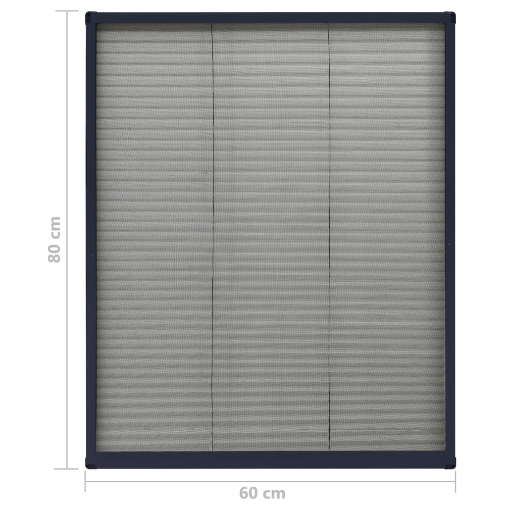 Plisse Insektenschutz-Fenster 80×160 cm