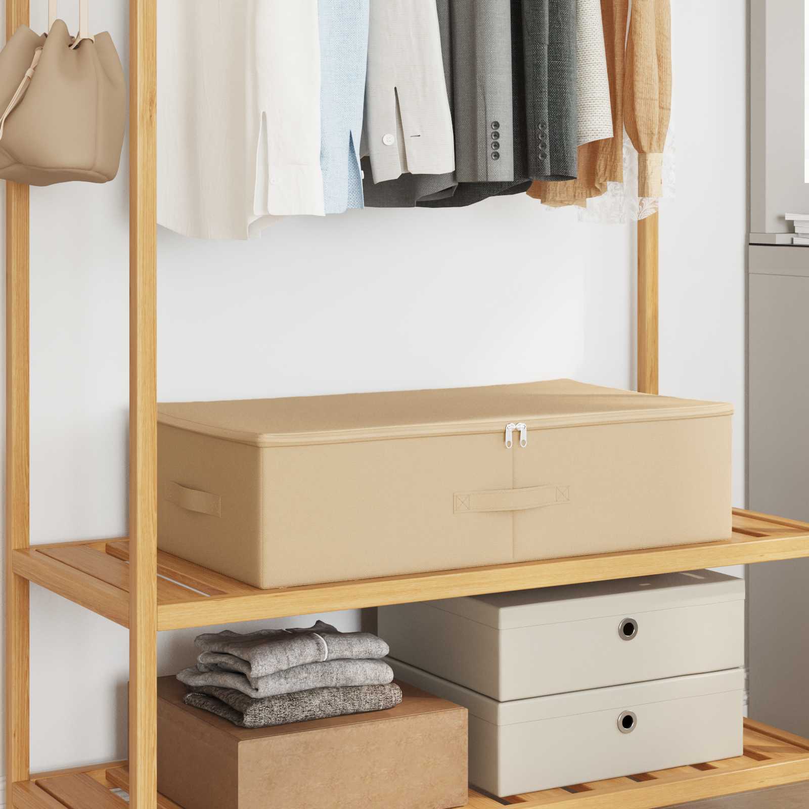 Aufbewahrungsbox Stoff 50x30x25 cm Anthrazit