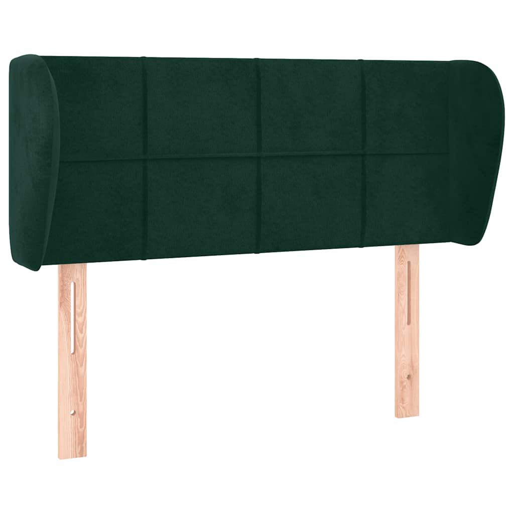 Kopfteil mit Ohren Dunkelblau 93x23x78/88 cm Samt