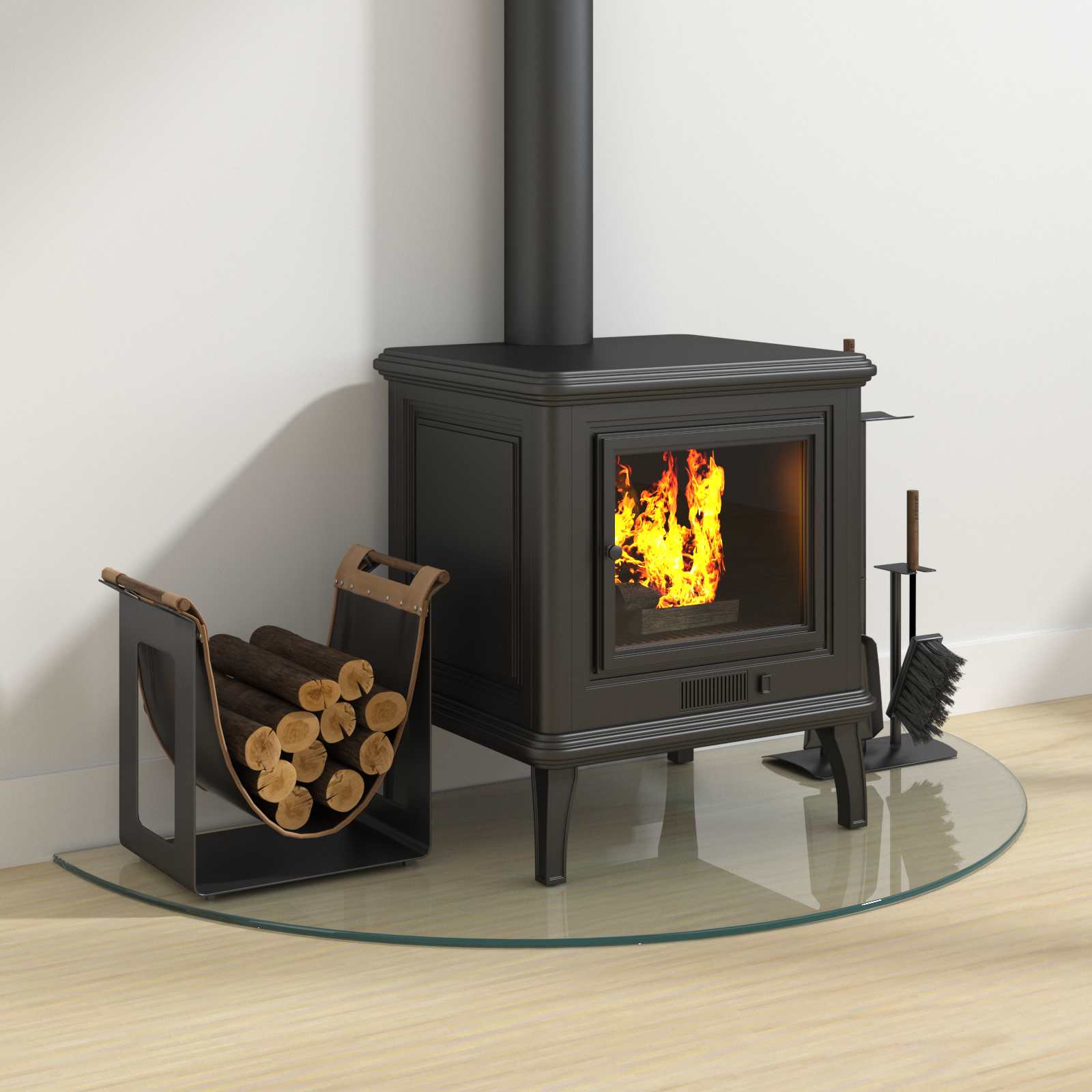Feuerstelle Glasplatte Transparent 800 x 500 mm Glas