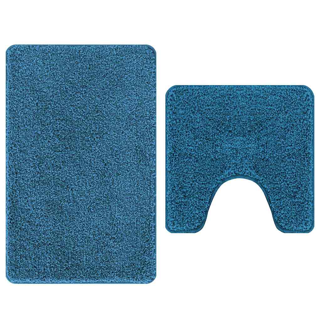 Anti-Rutsch Badematten-Set 2 pcs Dunkelgrau PP